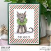UNIMPRESSED CHRISTMAS CAT RUBBER STAMP BY KRISTIN FARNSWORTH